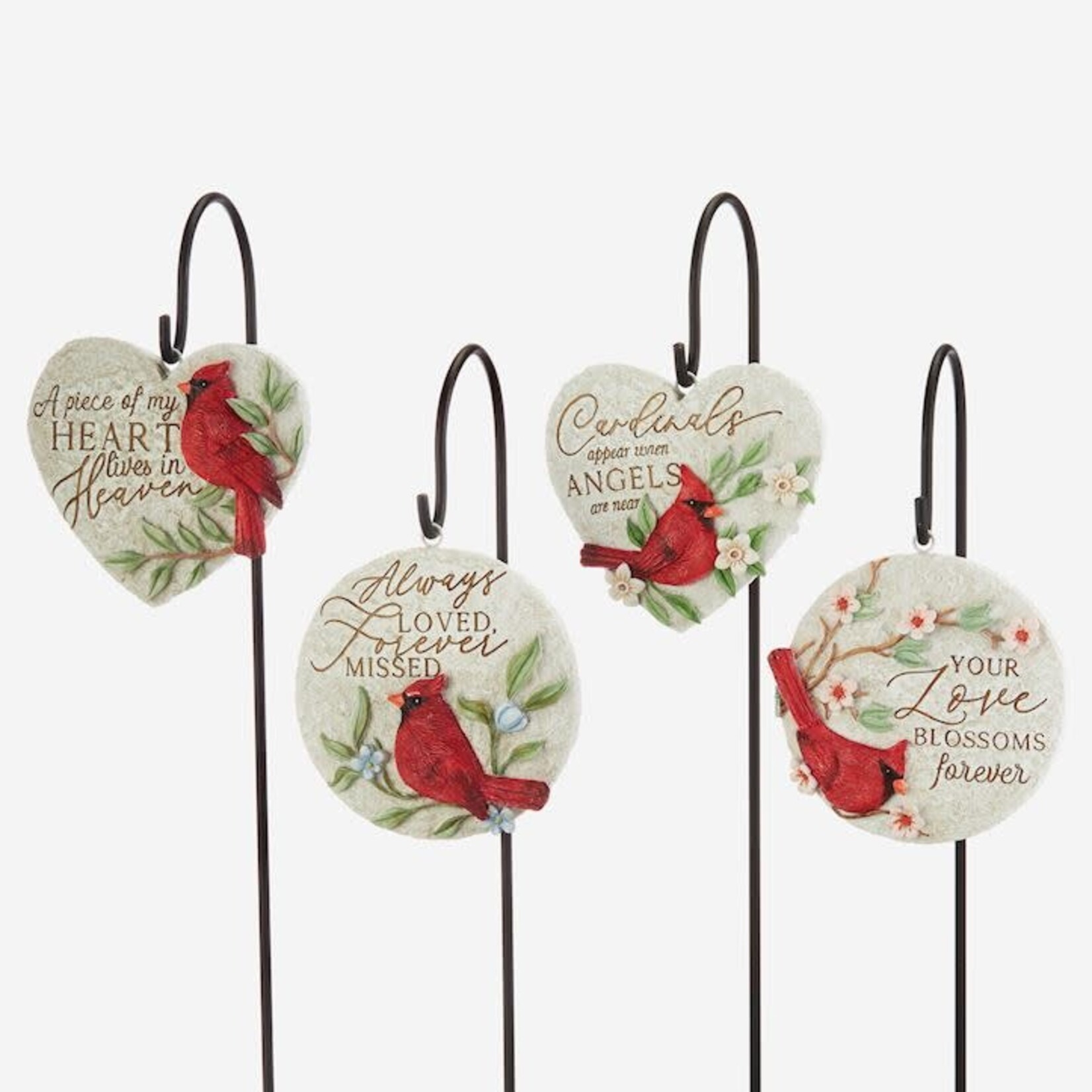 Red Cardinal Garden Stake, 4 Asst.