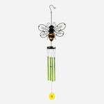 Bumble Bee Metal and Glass Windchime
