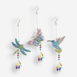 Hanging Stained Glass Suncatcher w/Displayer, 3 Asst.