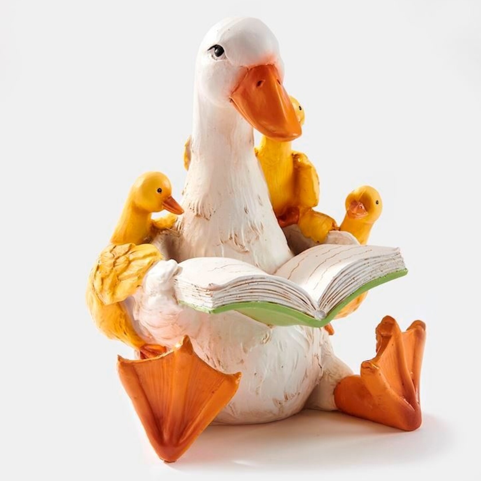 Mama Duck Reading Figurine