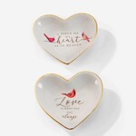 Ceramic Heart Trinket Dish, 2 Asst.