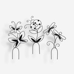 Insect Plant Pot Trellis, 3 Asst.