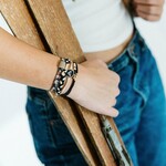 Roxy Black Bracelet/ Hair Tie - Medium