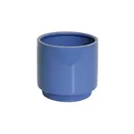 5.3"DX4.7"H Shiny Blue Ceramic Pot