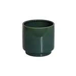 5.3"DX4.7"H Hunter Green Ceramic Pot