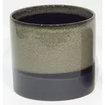 Grey & Black Glazed Ceramic Pot (Fits 6" Pot)