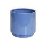 7.2"DX6.5"H Shiny Blue Ceramic Pot