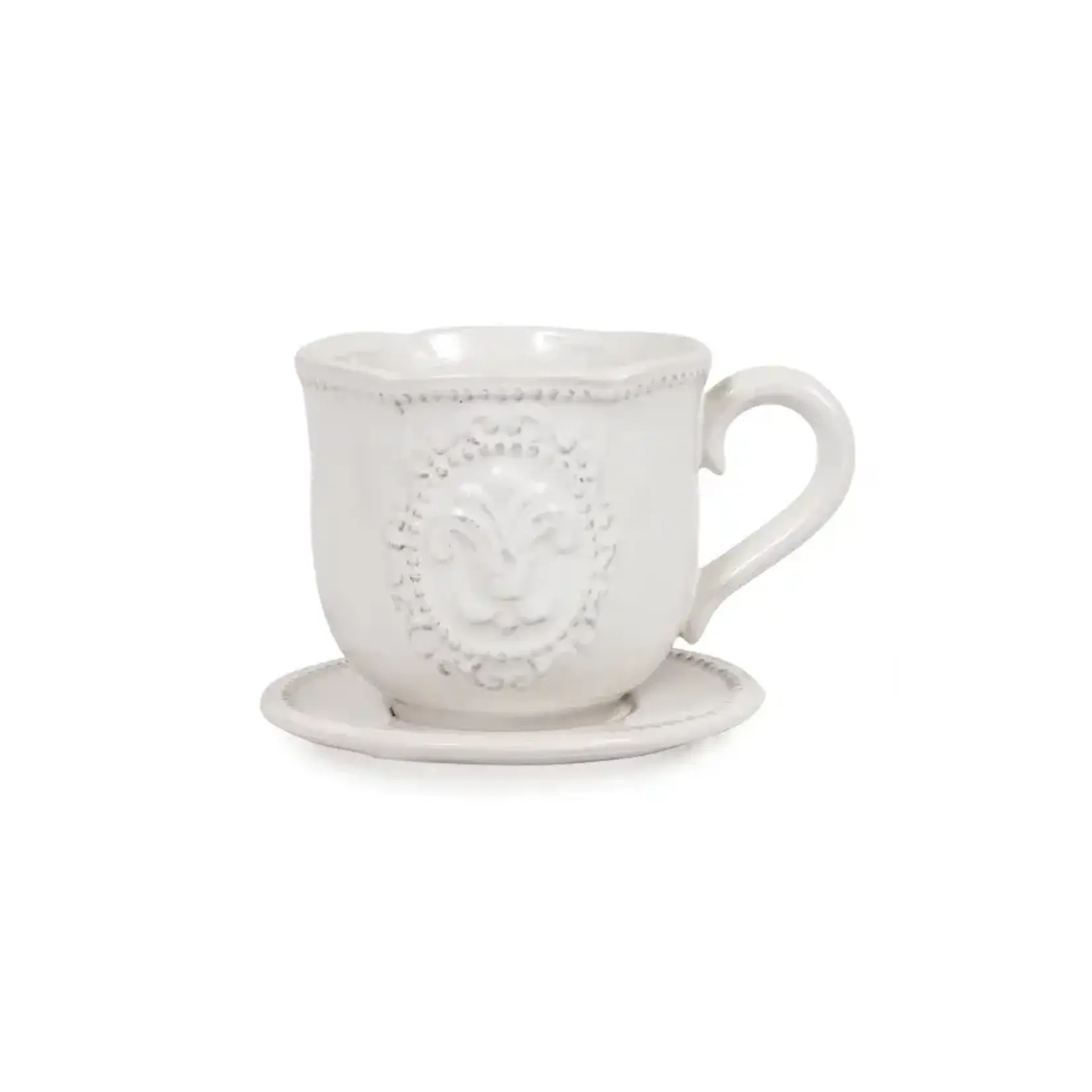 White Cup Planter 6X5.25X4.25"H