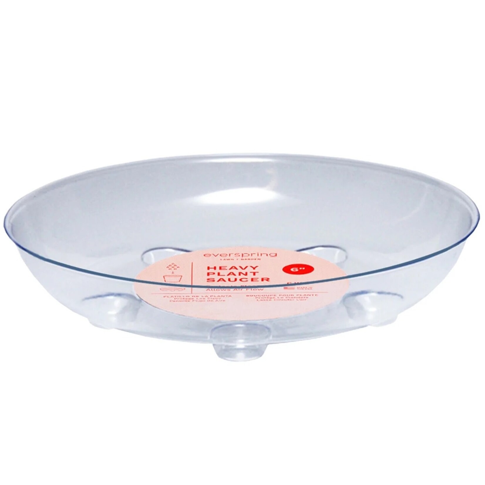 Plant Saucer, Heavy Round Carpet Saver 10"D - Clear