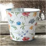 Floral Metal Pot, w/Liner  (FITS 4"POT)