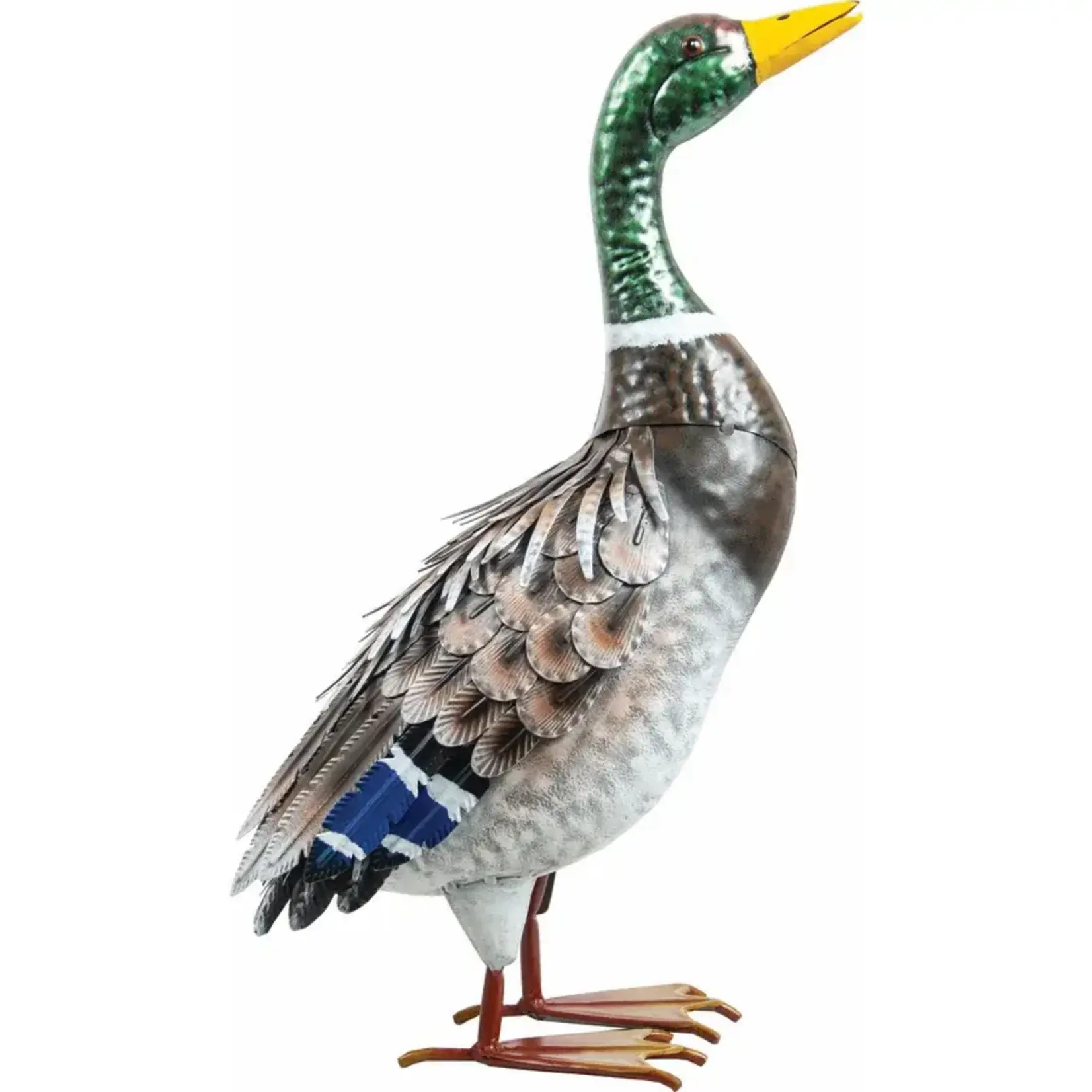 Metal Mallard Garden Statuary  10.2X7.1X19.3"H