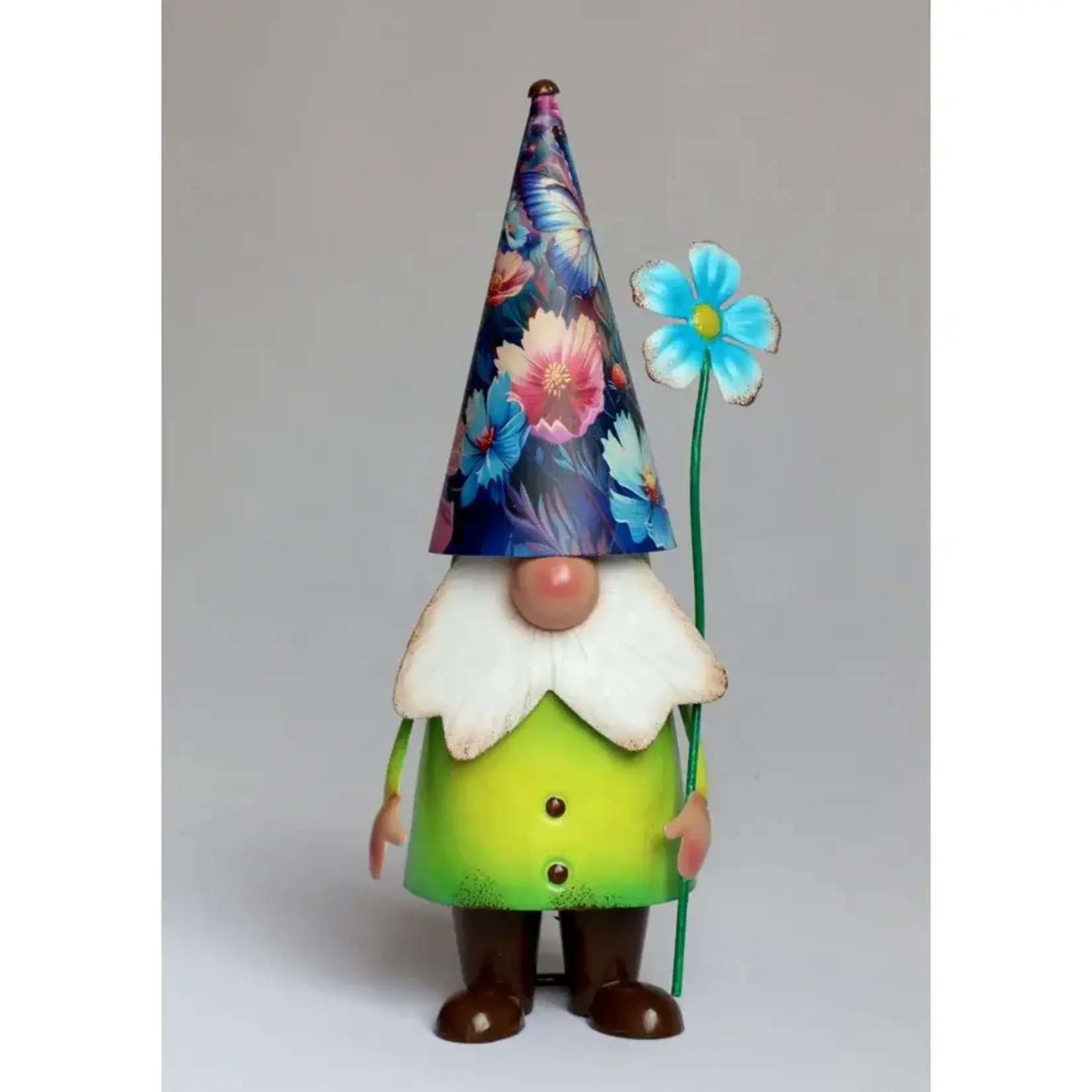 Garden Statuary, Metal Gnome  7.09X3.94X15"H