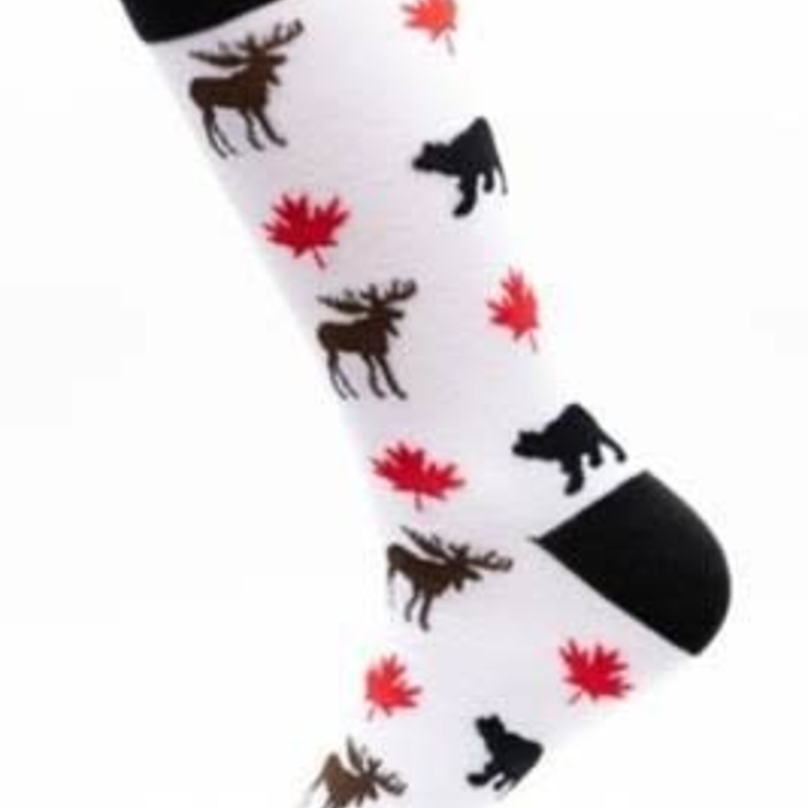 Mojja Canadian Moose, Bear, Leaf Women's Crew Socks