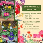 Spring Fiesta Workshop| Spring Mixed Planter | Sunday March 29th @ 10:30am