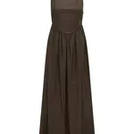 ONLY Onllikara Choc. Thin Strap Long Dress - XSmall