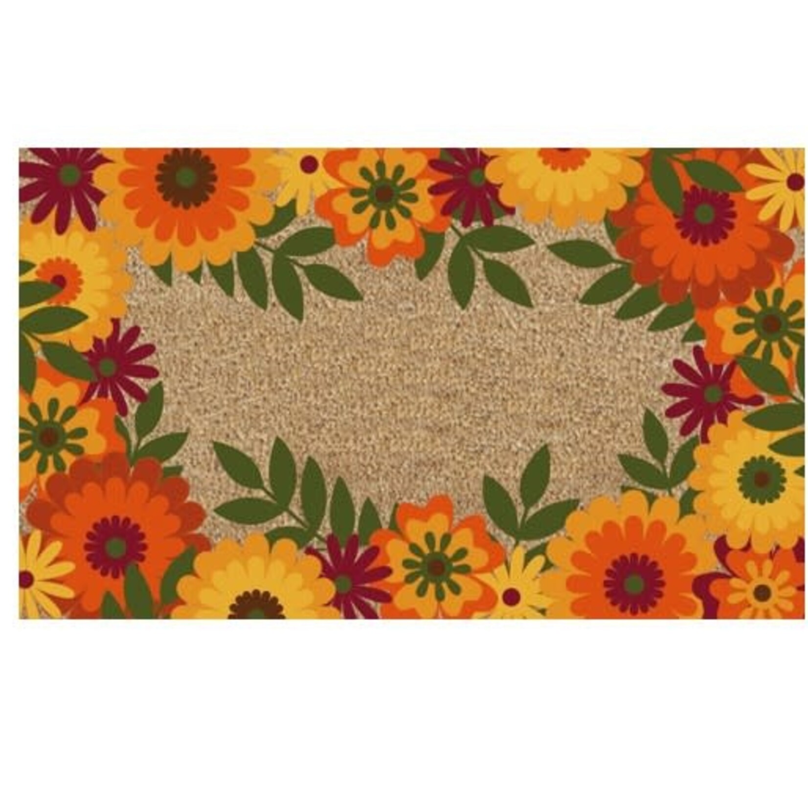 Tropical Floral Door Mat