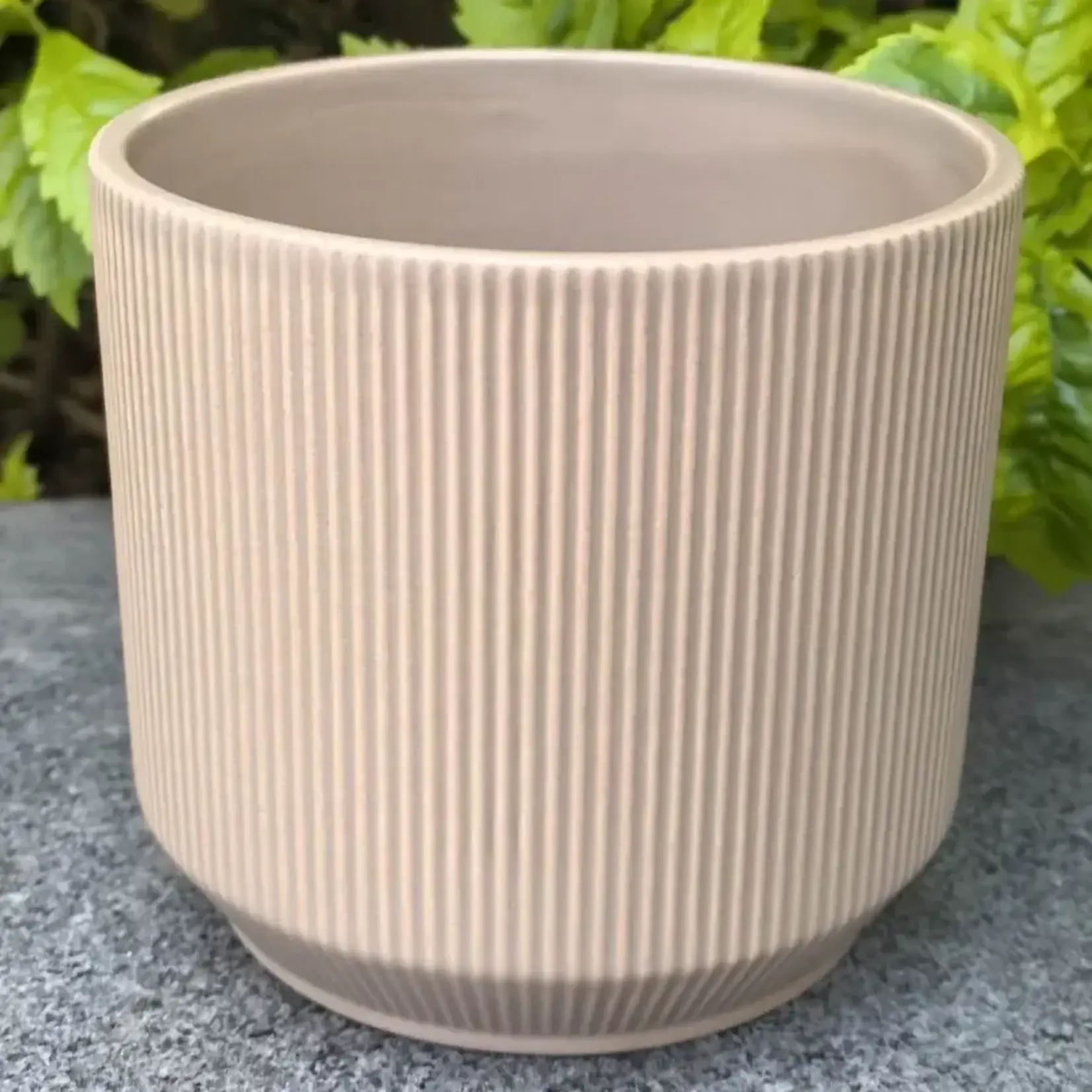 Matte Cafe Beige Dolomite Pot