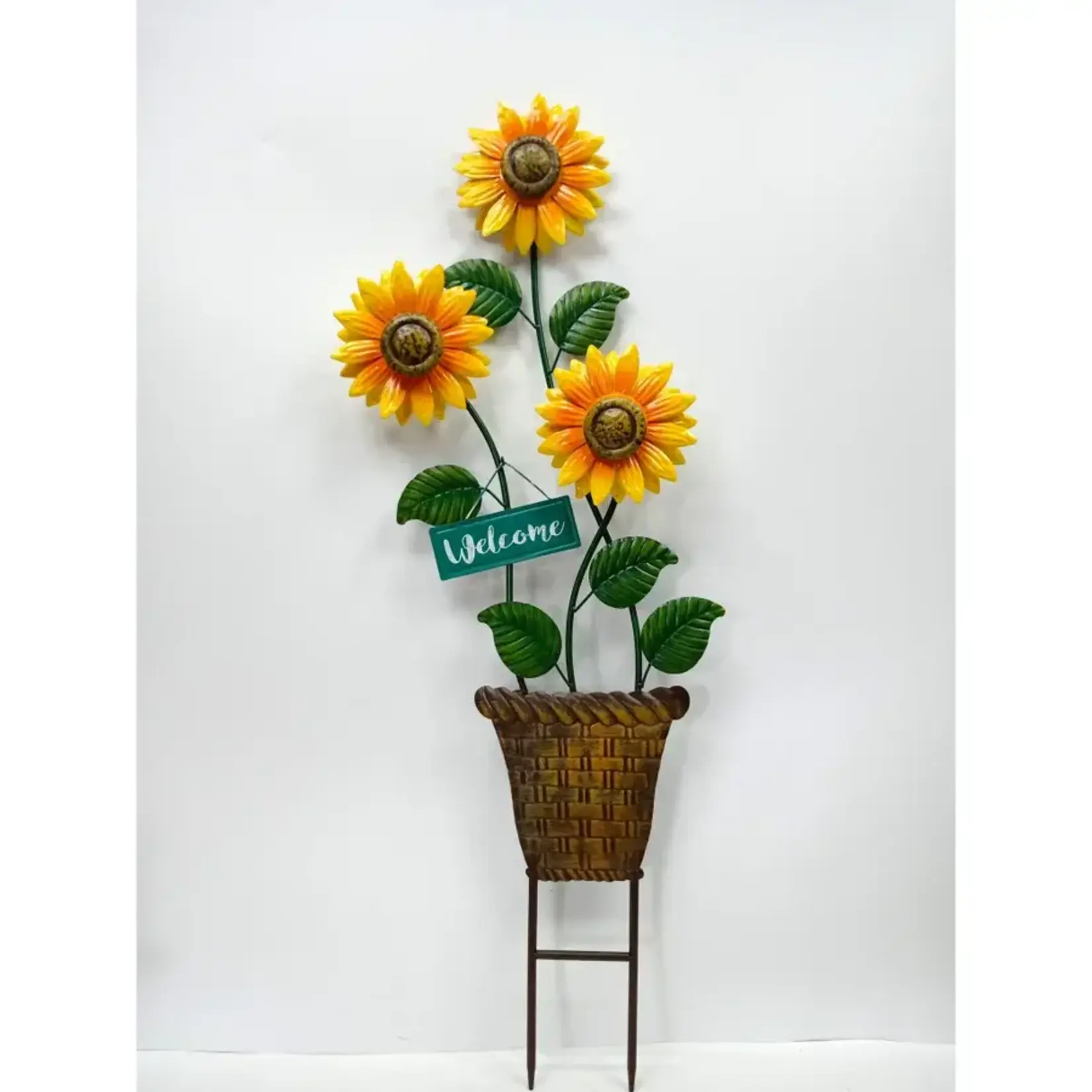 "Welcome" Sunflowers Garden Stake