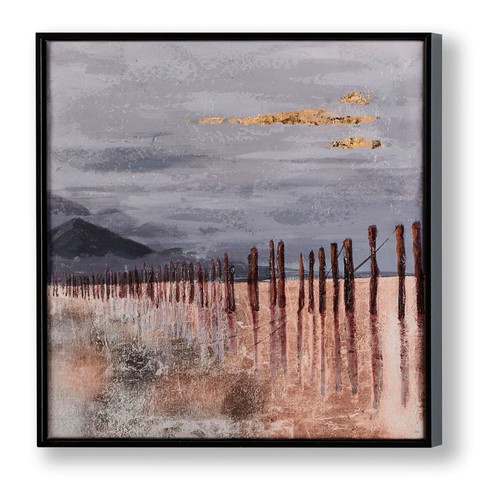 Farm Field Square Canvas Wall Print