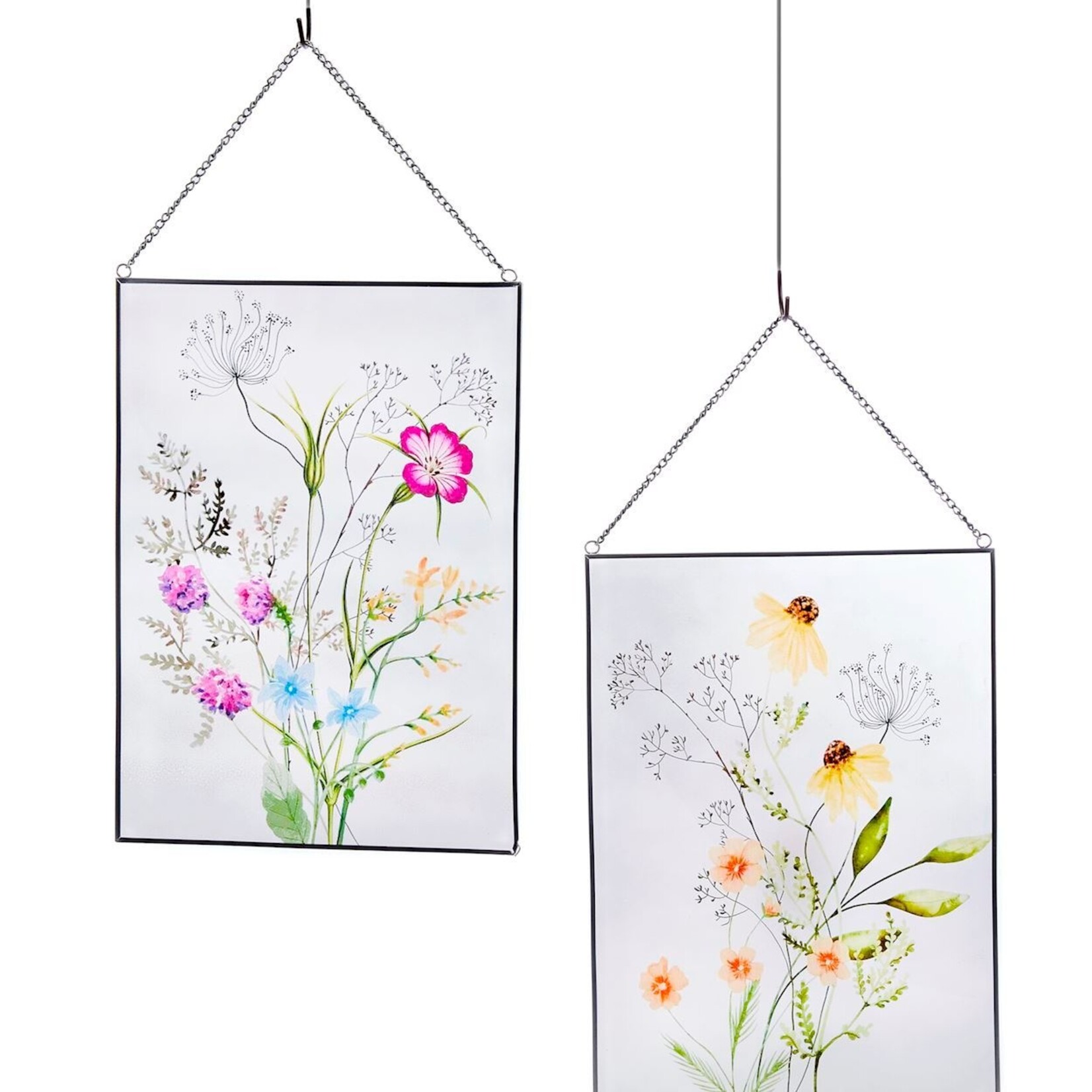 Glass Hanging Decor, 2 Asst.