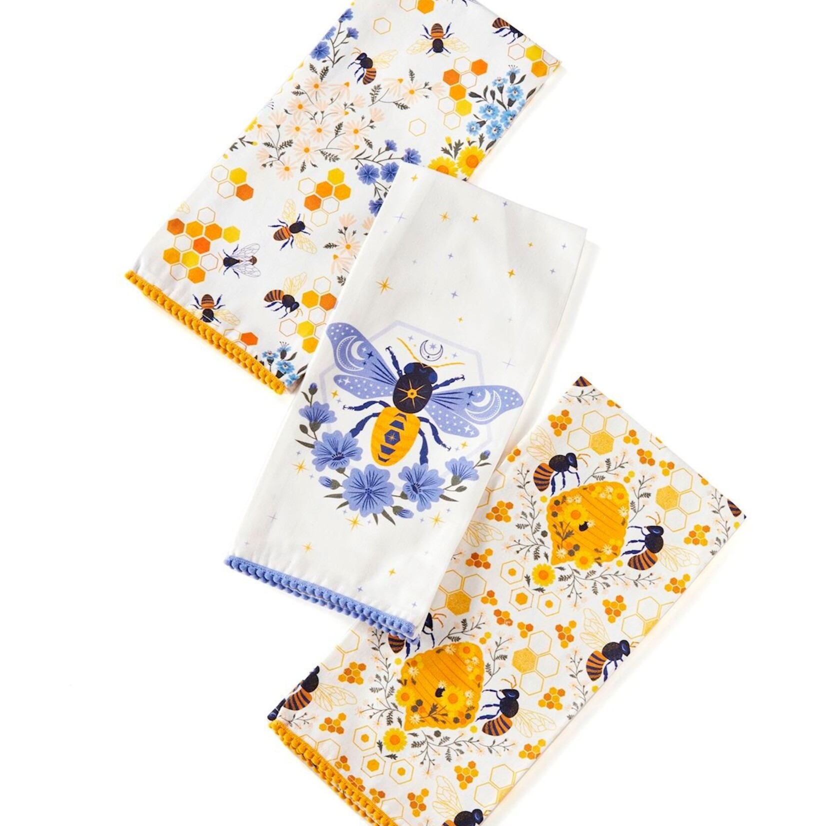 Bee Blossoms Tea Towel, 3 Asst.