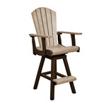 CR Plastics CRP C25 Swivel Pub Arm Chair - Chocolate/Beige