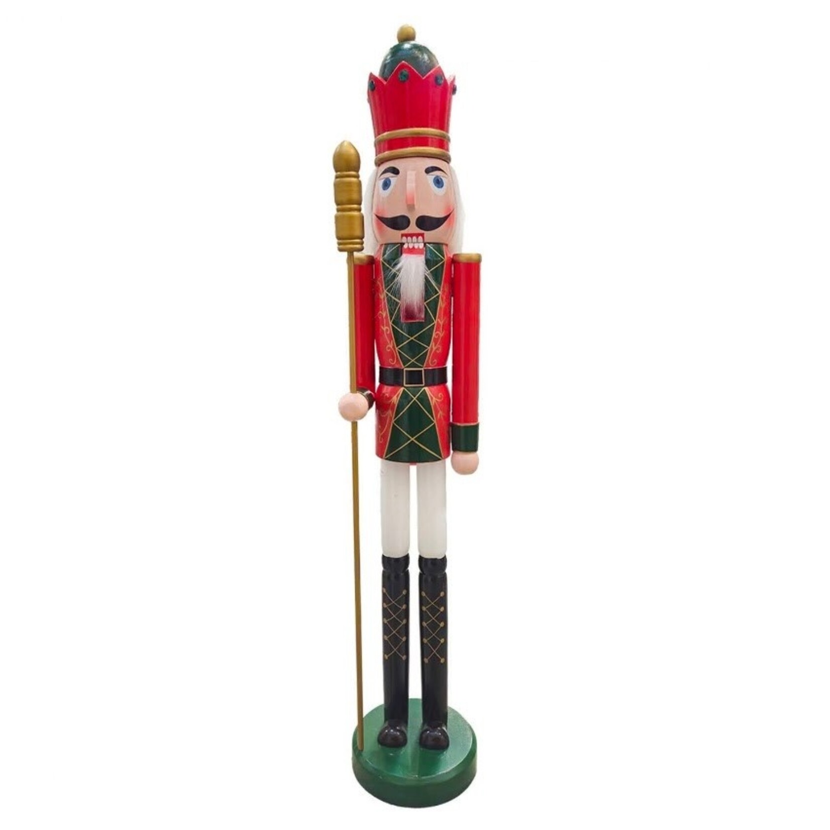 NUTCRACKER WOODEN STANDING 60"  RED