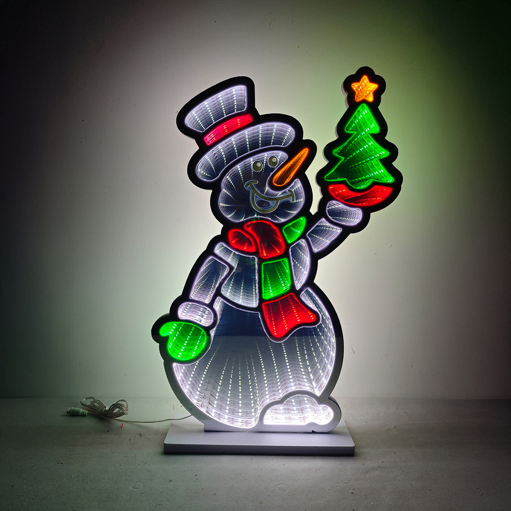 Infinity Light Snowman 13"X19"