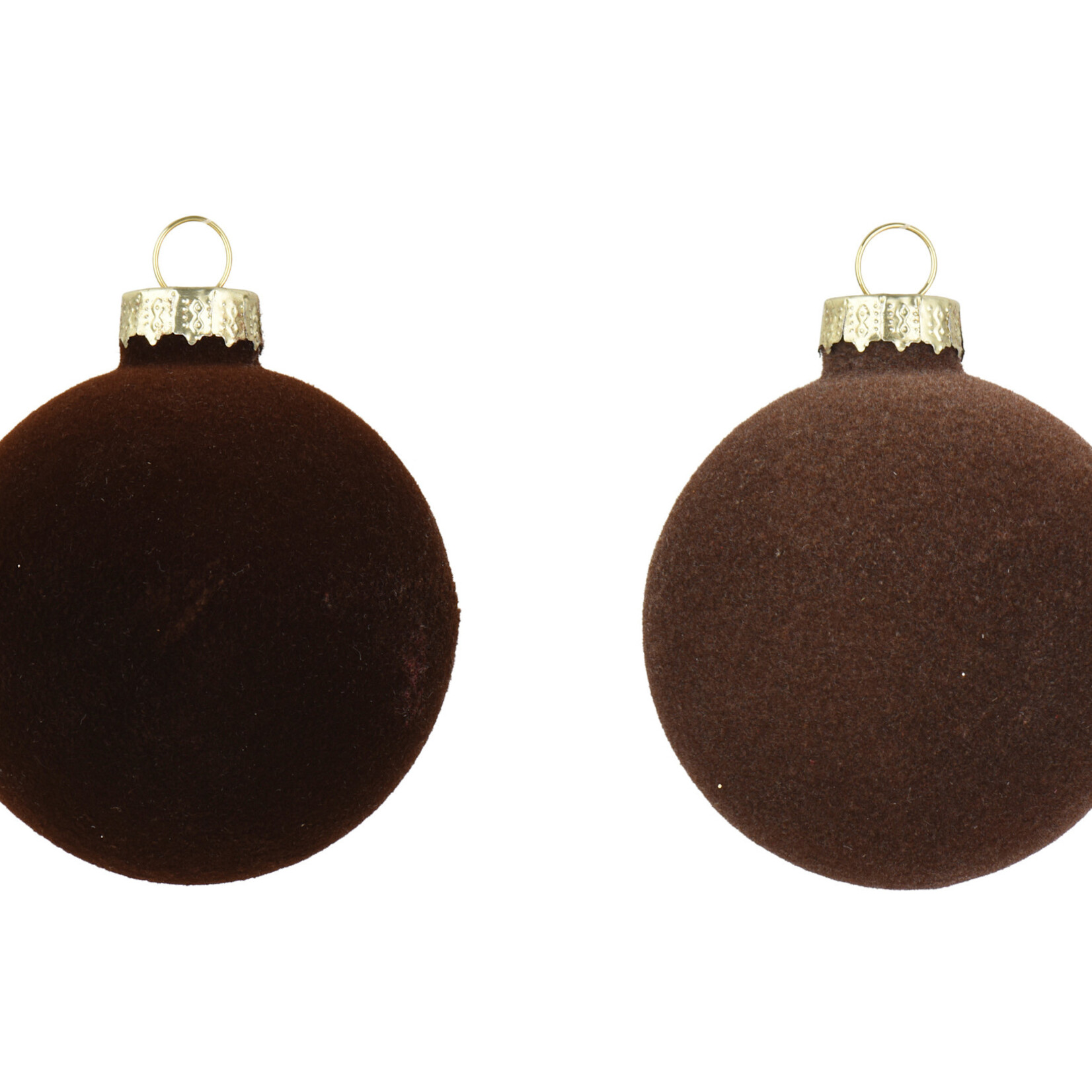 Baubles glass flock finish 2col ass