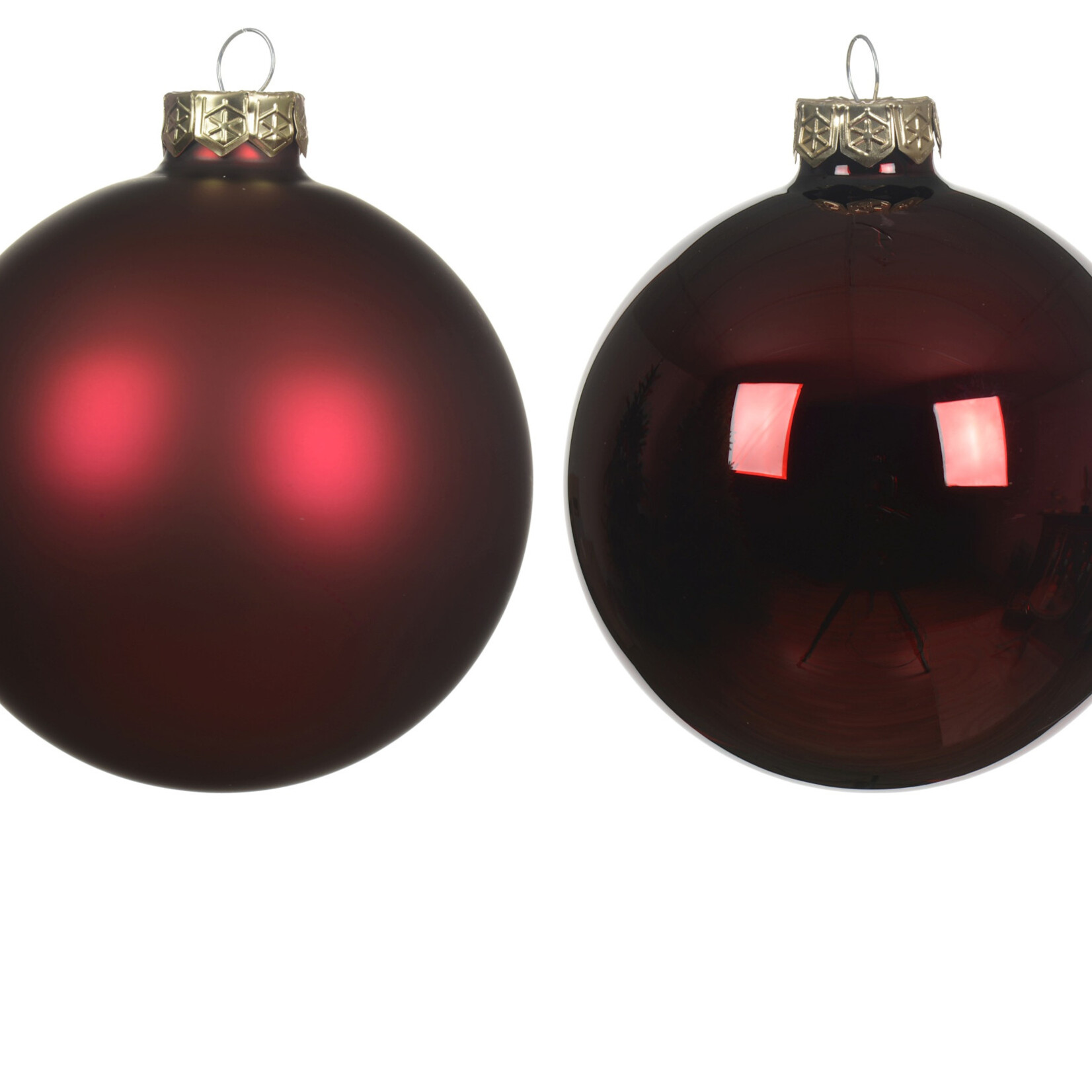Ornament / Baubles glass shiny - matt mix 4Pack