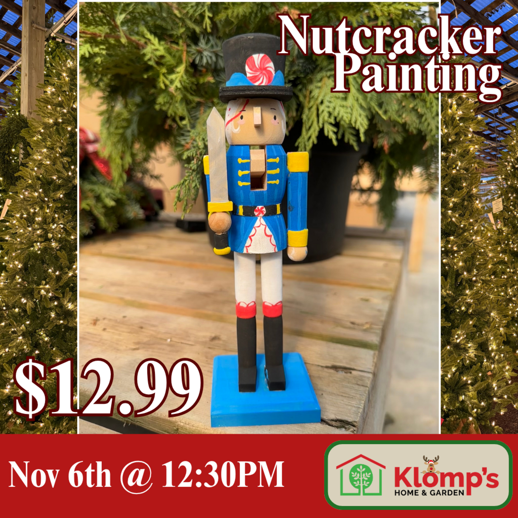 November 6th, 2026 | 12:30 pm| Friday | Nutcracker Painting Workshop