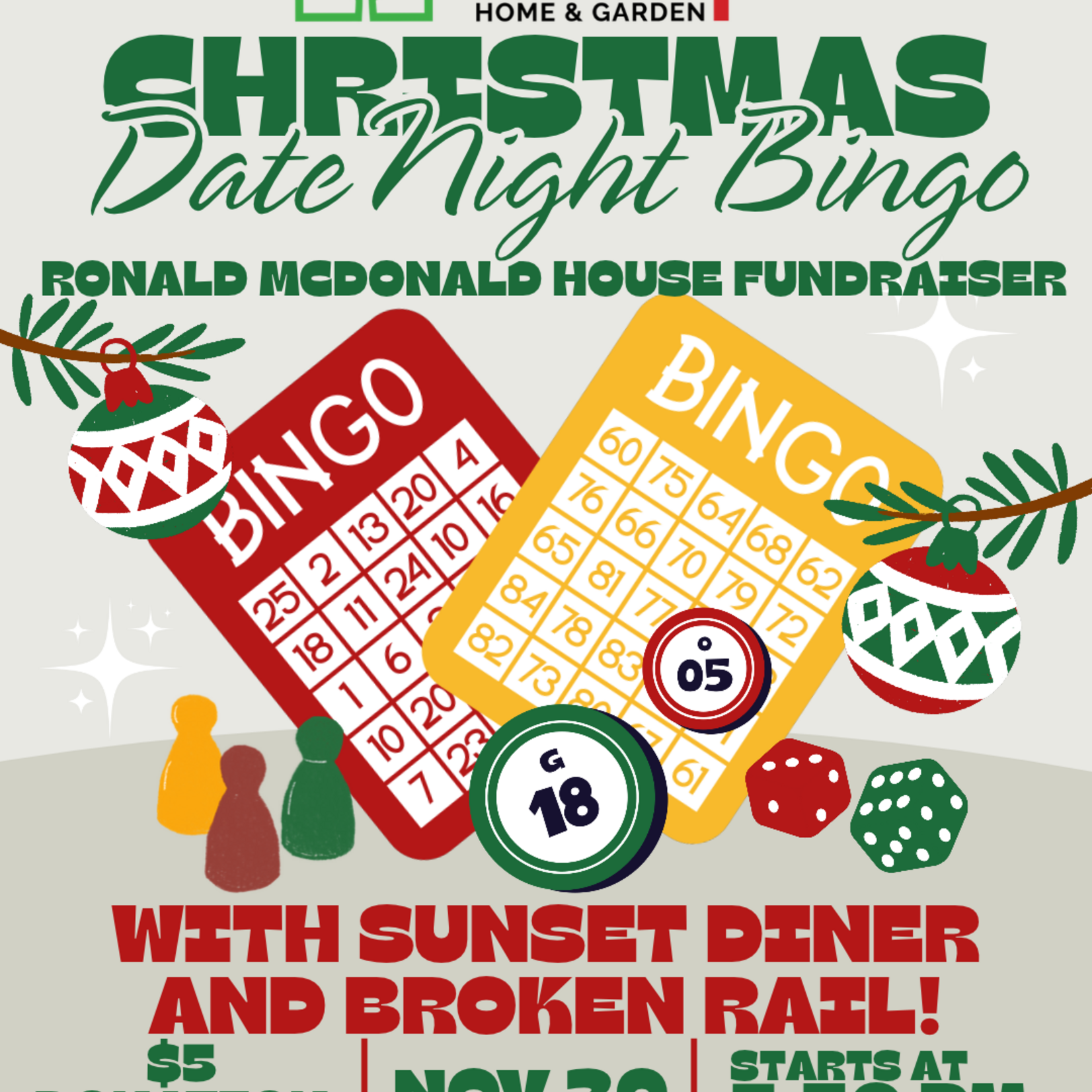 Date Night Bingo at Klomps Nov 20th 2026-5:30-8pm