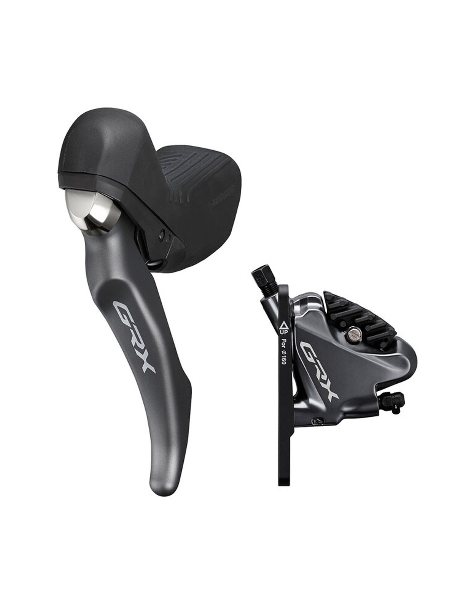 Shimano GRX BL-RX810/BR-RX810 Disc Brake and Lever - Front, Hydraulic, Flat Mount, Finned Resin Pads, Black