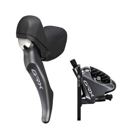 Shimano GRX BL-RX810/BR-RX810 Disc Brake and Lever - Front, Hydraulic, Flat Mount, Finned Resin Pads, Black