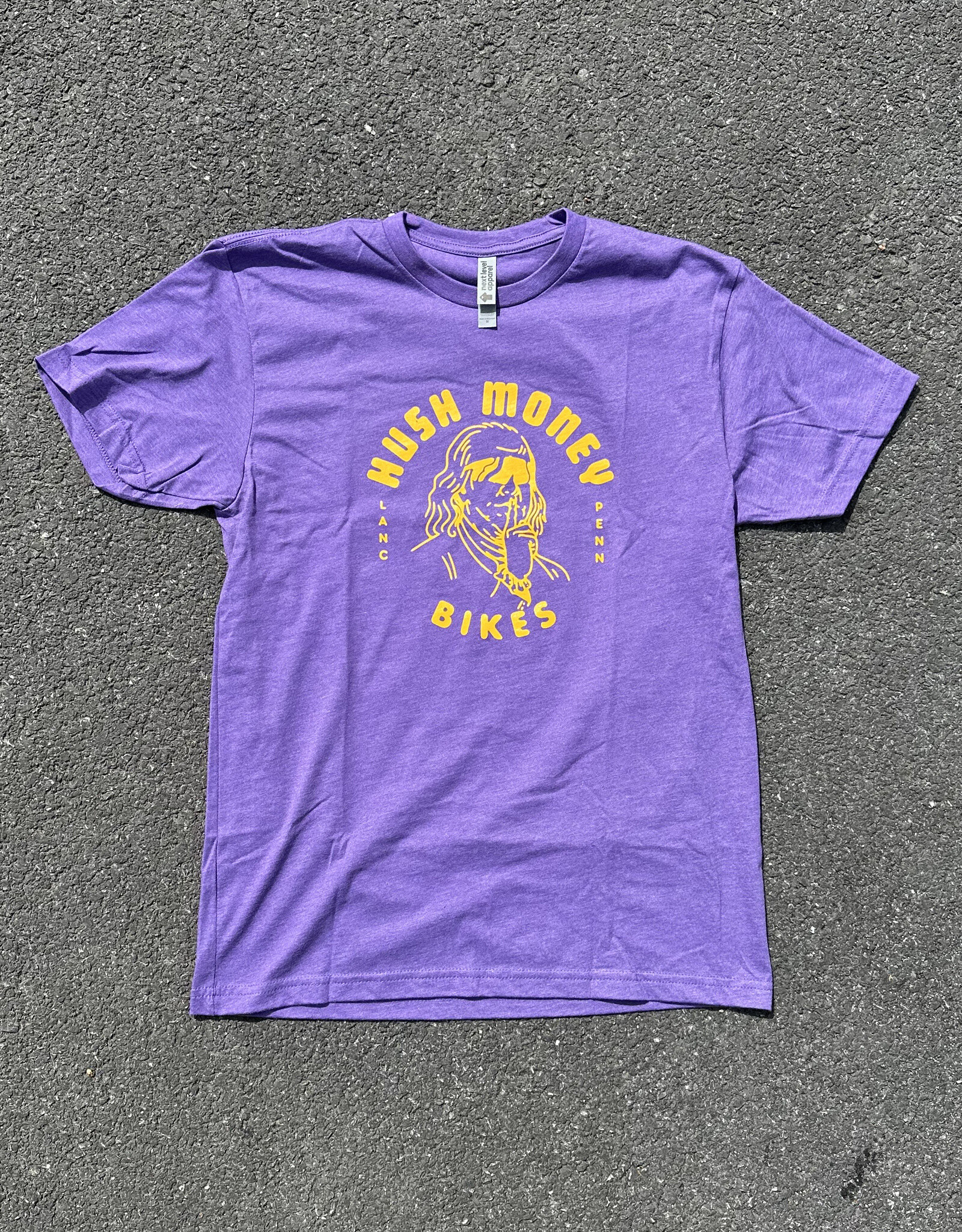 Hush Money Bikes Ben Cranklin T-Shirt Purple Parrots