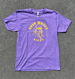 Hush Money Bikes Ben Cranklin T-Shirt Purple Parrots