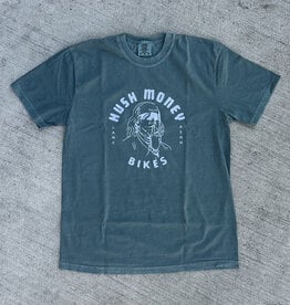 Hush Money Bikes Ben Cranklin T-Shirt Blue Spruce