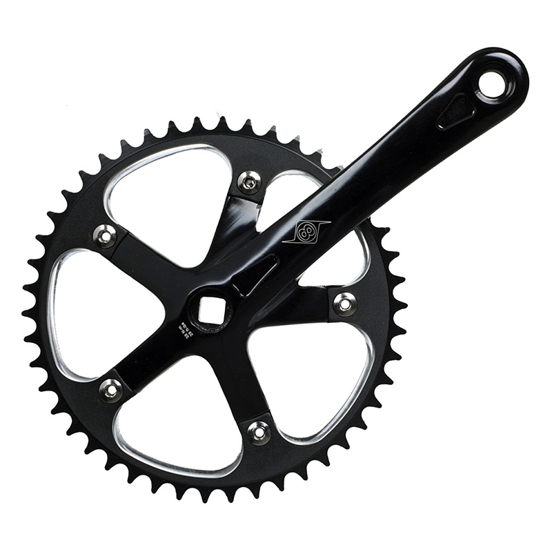 CRANKSET OR8 P/P TRACK 170x46 3/32 SQ BK/BK - Firehouse Bicycles