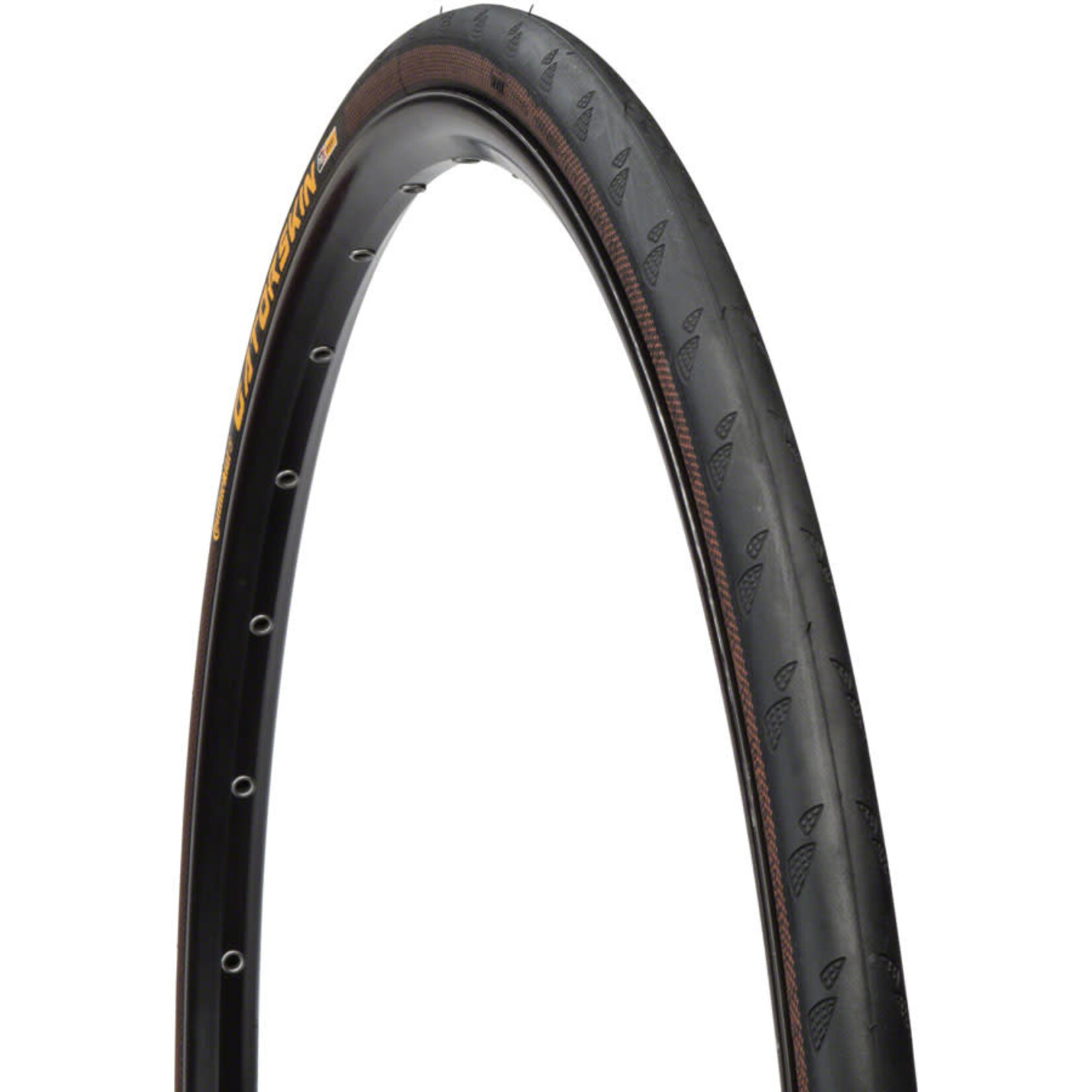 Continental Continental Gatorskin Tire - 700 x 25, Clincher, Folding, Black, PolyX Breaker