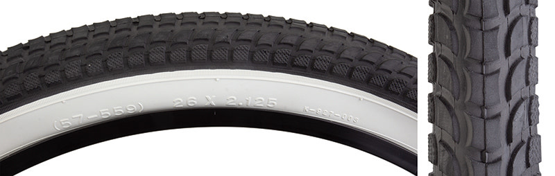 TIRES SUNLT WHITE WALL CRUISER K927 Firehouse Bicycles