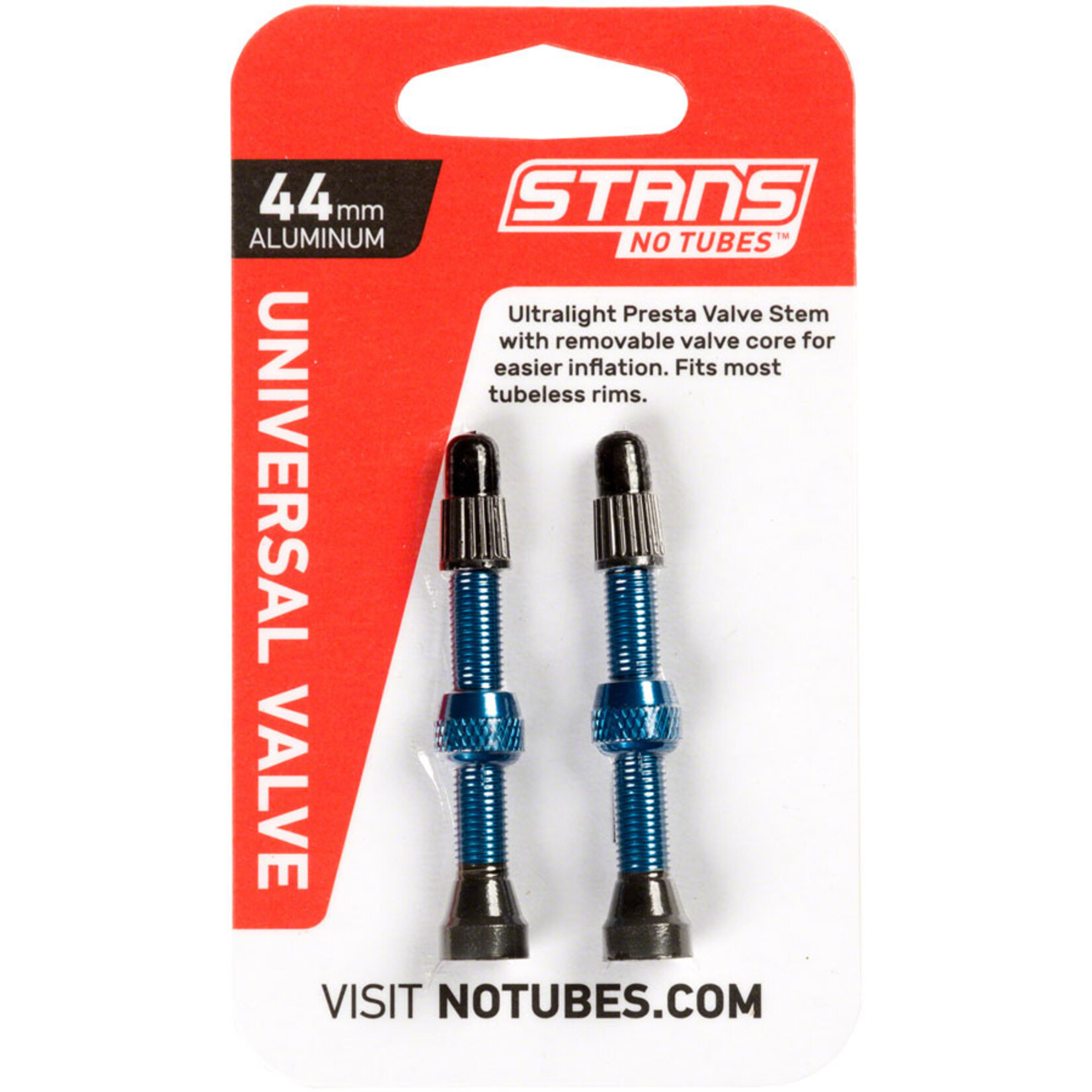 Stan's No Tubes Stan's NoTubes Alloy Valve Stems - 44mm Pair Blue