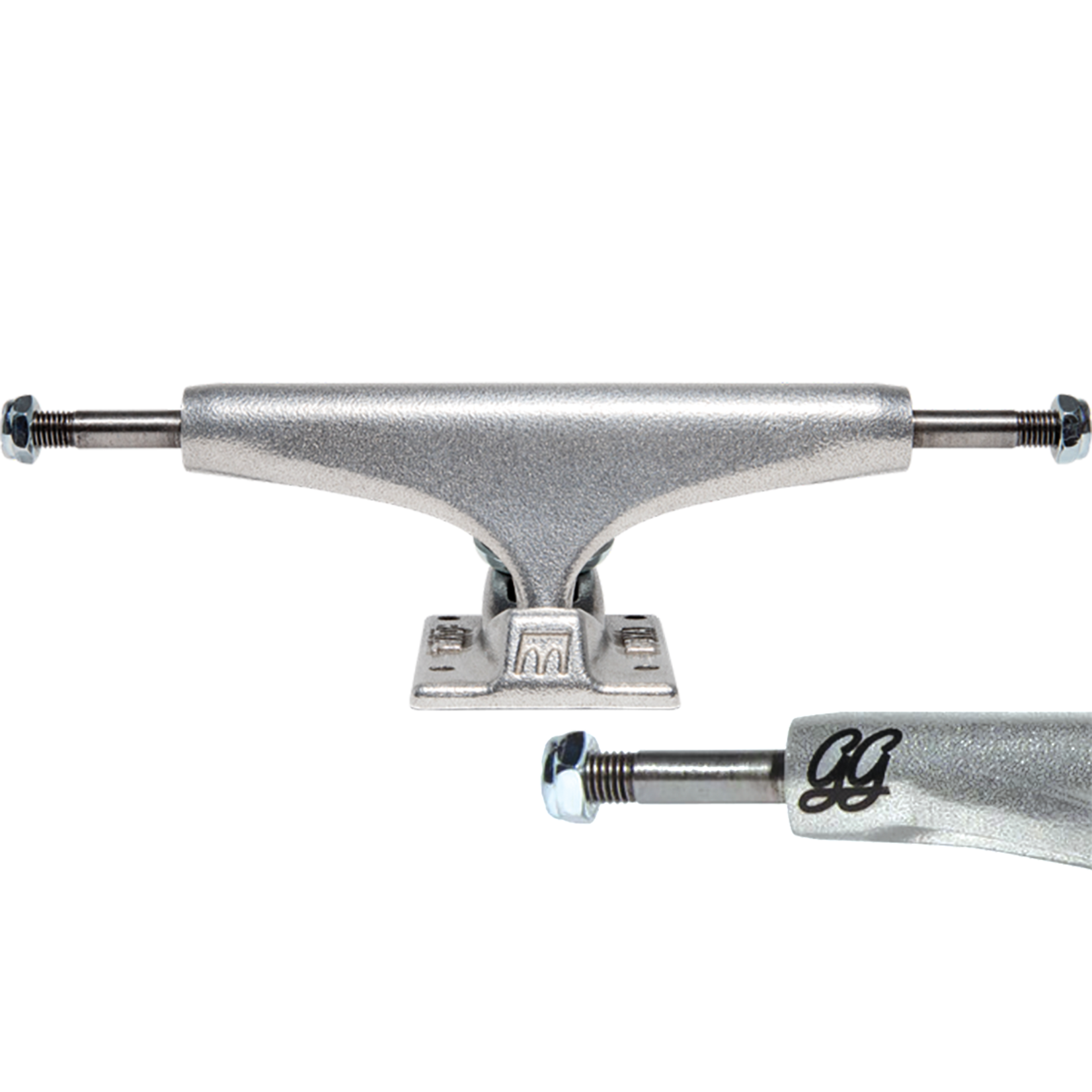 ROYAL STD 159MM GASS MONOGRAM RAW SILVER SKATE TRUCK (PAIR)