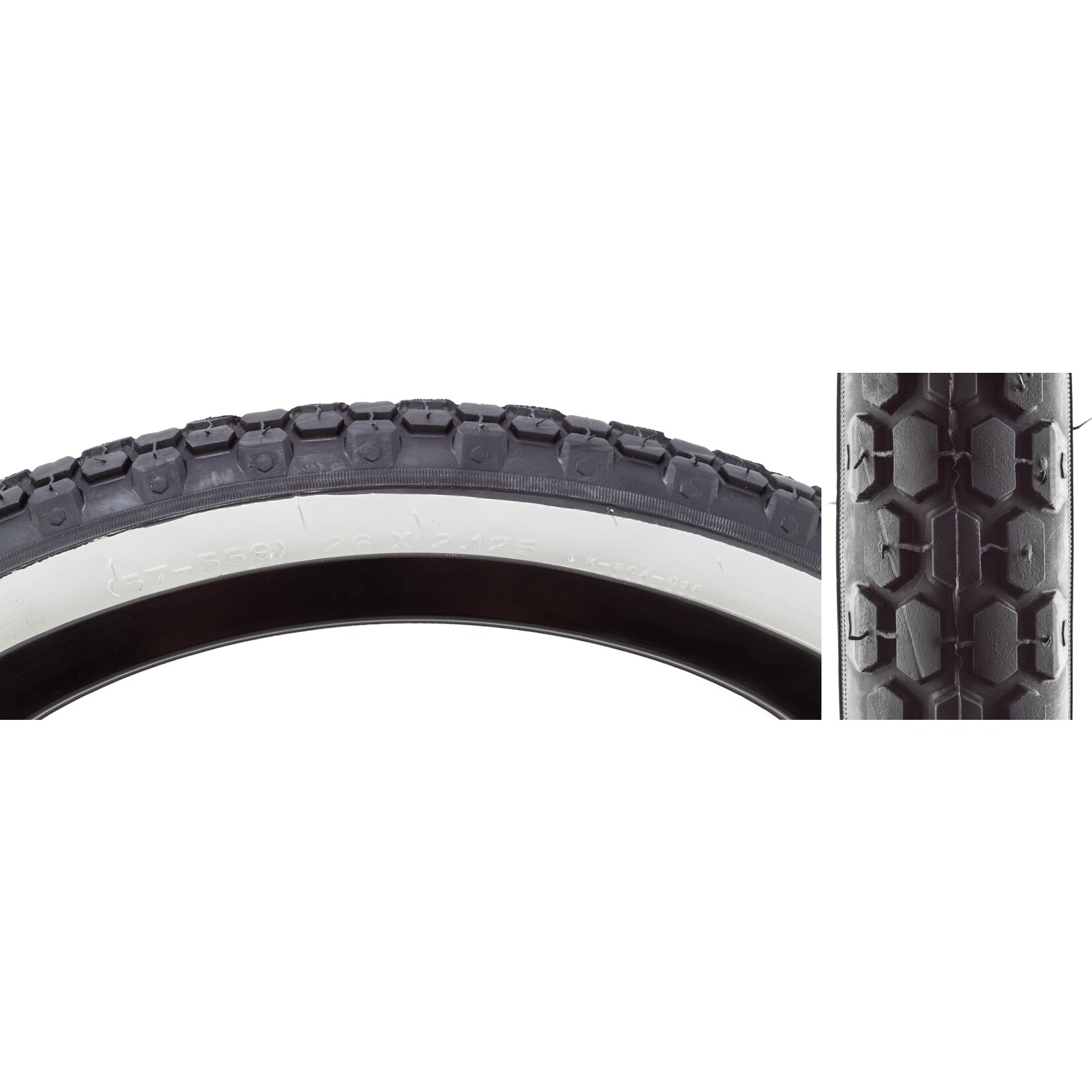 sunlite TIRE SUNLT 26x2.125 BK/WH CRUISER K80 WIRE
