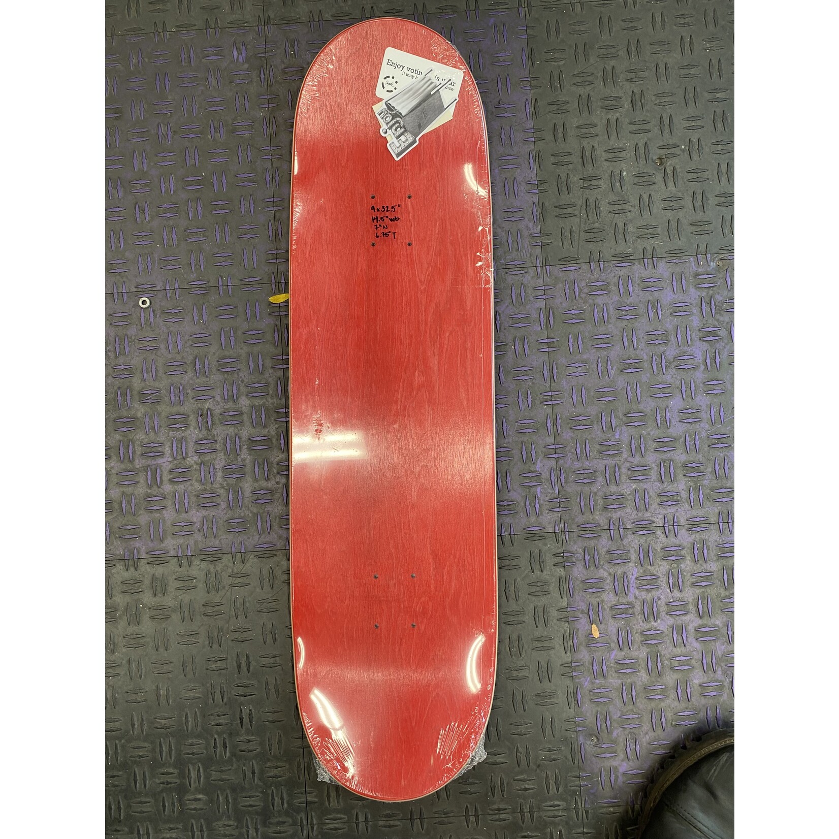 Slapstick SOS ENJOY deck 9" X 32.5" red/red