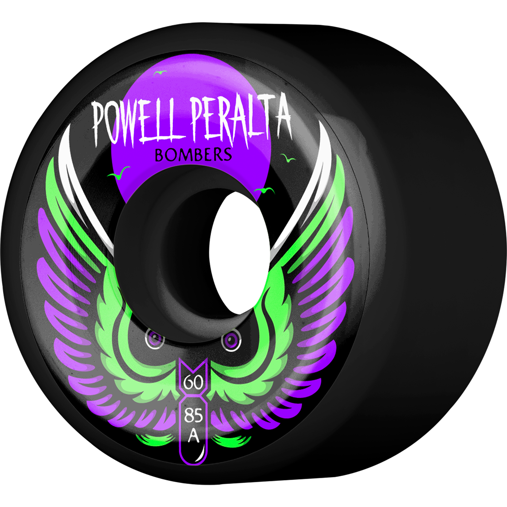 Powell Peralta Bombers 60mm 85a - Black (4 pack)
