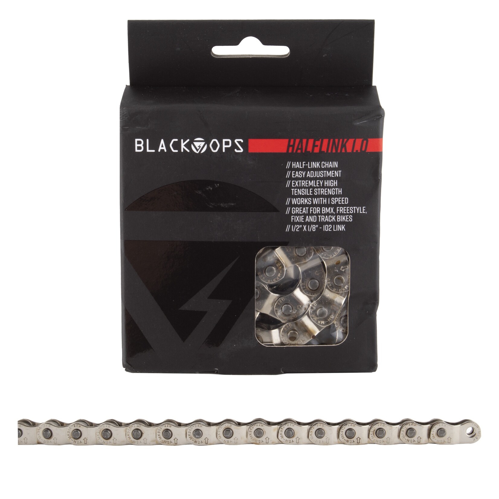 black ops CHAIN BK-OPS 1/2x1/8 HALF LINK 1.0 1s SL 102L
