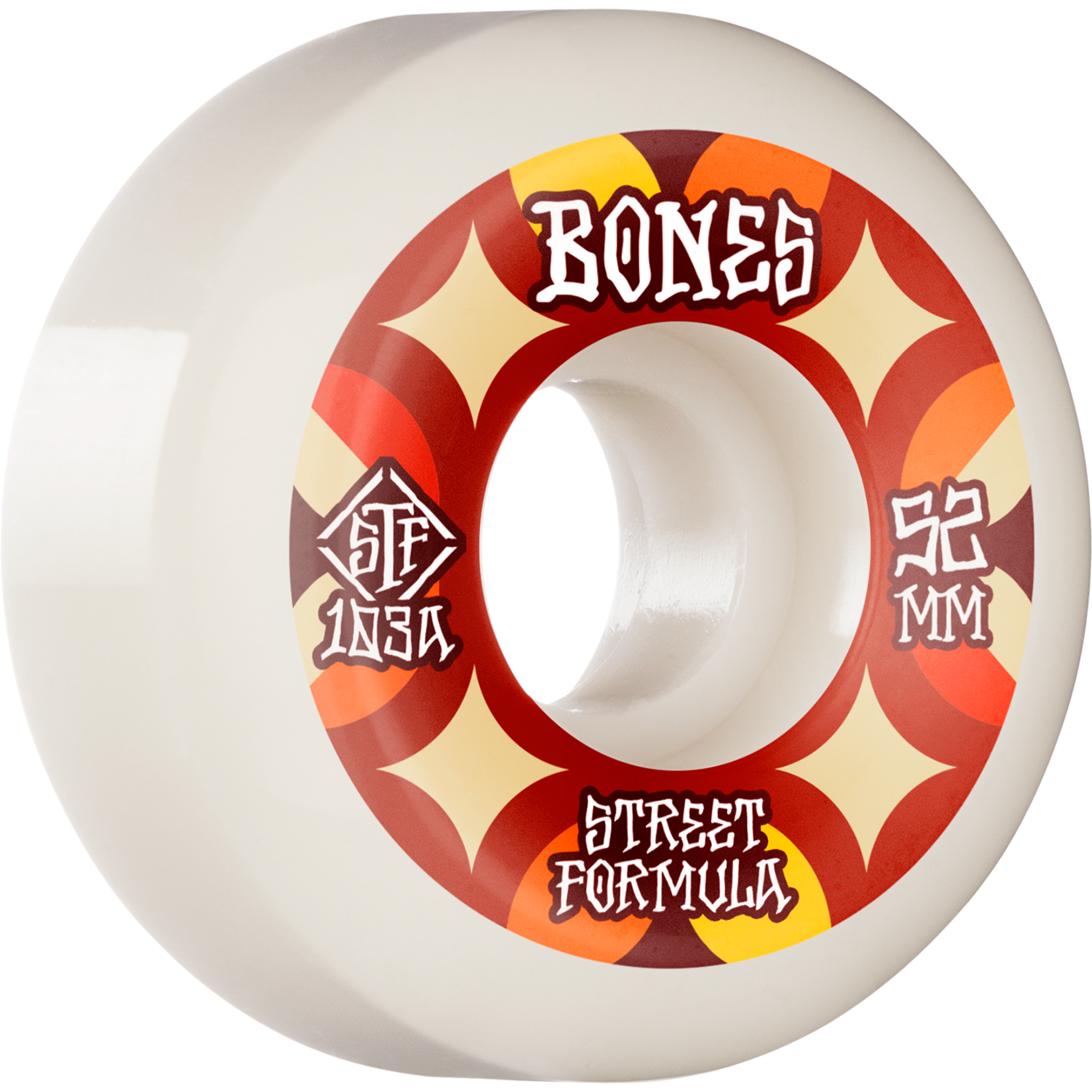 BONES STF V5 RETROS 52mm 103a WHITE/RED