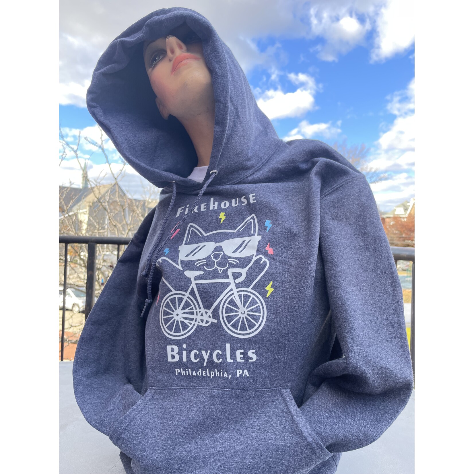 Firehouse Bicycles Electric Cat Pull Over Hoodie