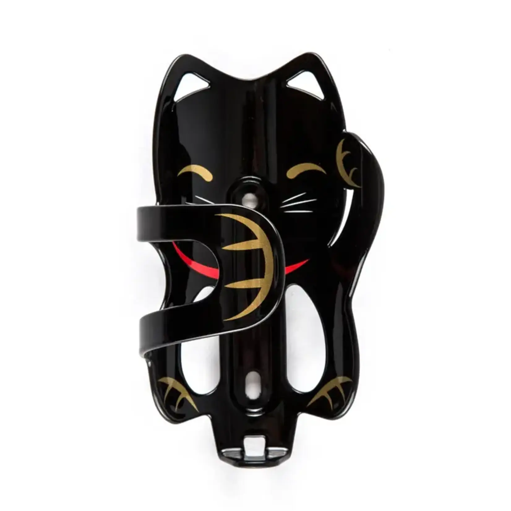 PDW Portland Design Works Lucky Cat Water Bottle Cage: Black Cat