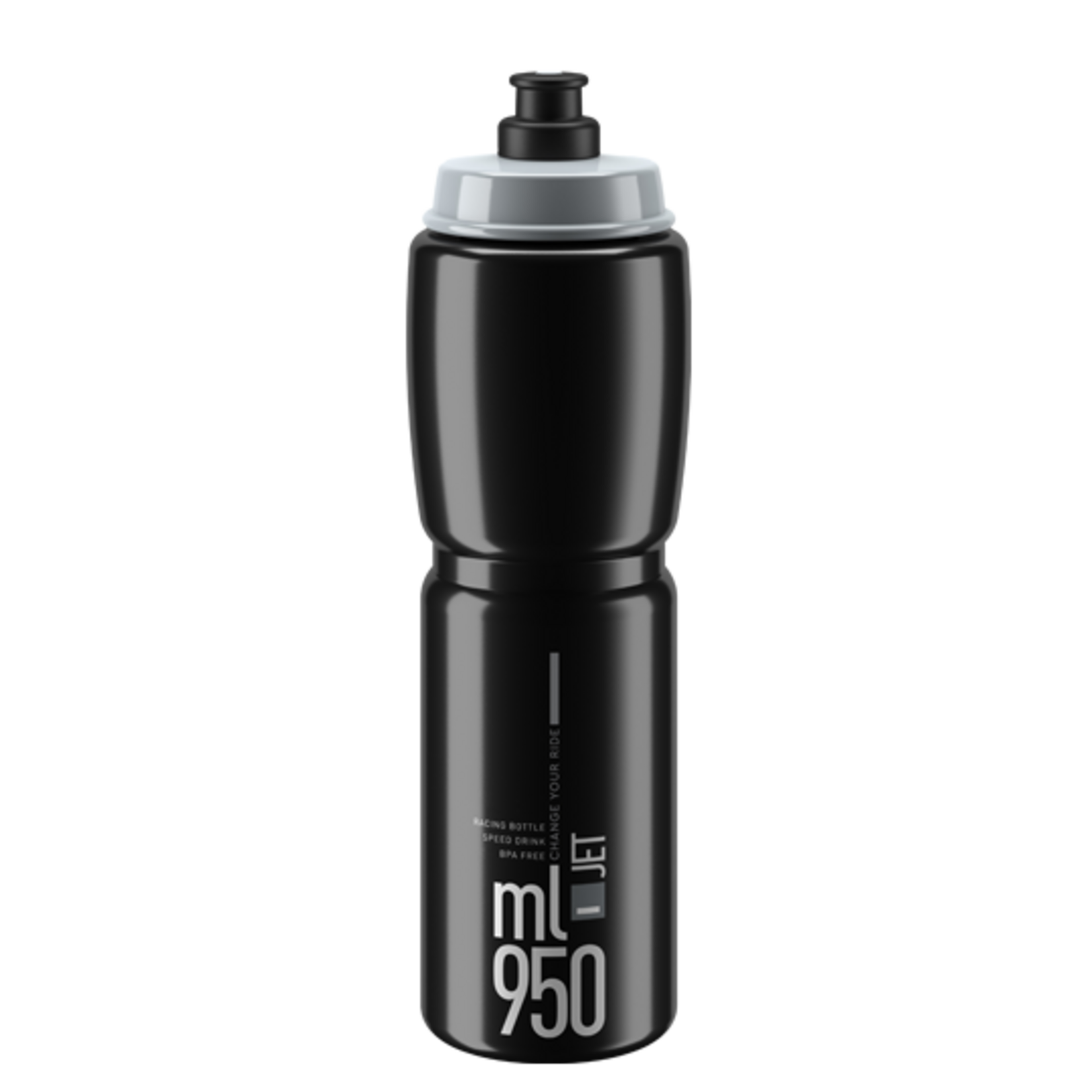 Elite Elite Jet Water Bottle - 950ml, Black/Gray